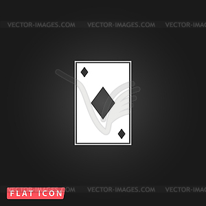 Diamonds card icon - vector clipart