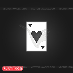 Hearts card icon - vector image