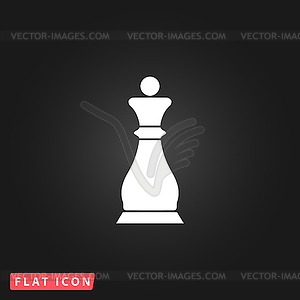 Chess queen icon - vector clip art