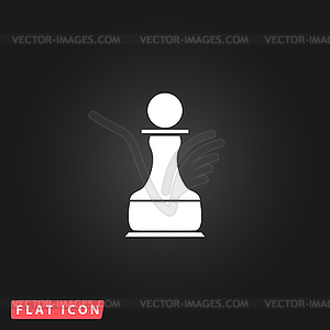 Chess Pawn Icon - vector image