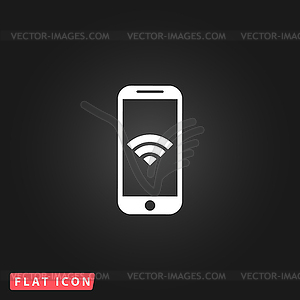 Wi fi on your smartphone - vector clipart