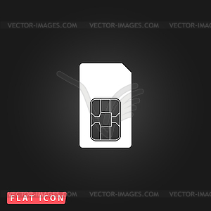 Sim card icon - vector EPS clipart