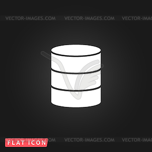 Database flat icon - vector clip art
