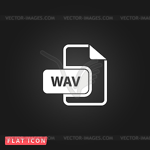 WAV audio file extension icon - vector EPS clipart