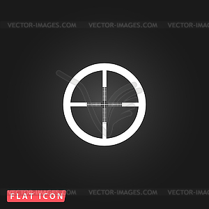 Icon of crosshair - vector image