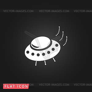UFO flat icon - vector clipart