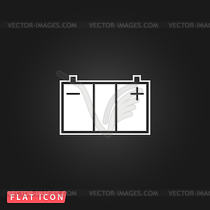 Car battery icon - vector image