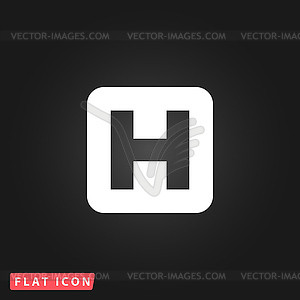 Hospital flat icon - vector clipart