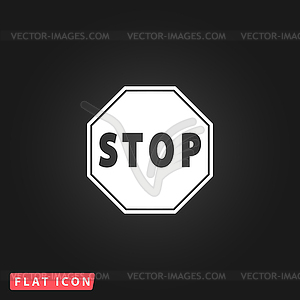 Стоп знак - графика в векторном формате