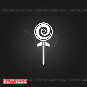 Spiral candy flat icon - vector image