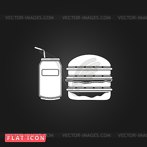 Fast food icon - vector image