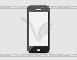 Perfectly detailed modern smart phone isolation - vector clipart