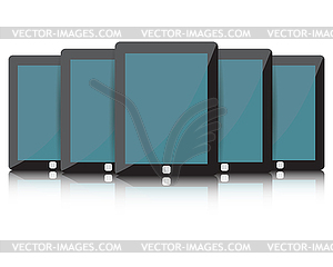 Black Tablet set - vector clipart