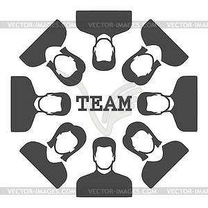 Team icon set - vector clip art