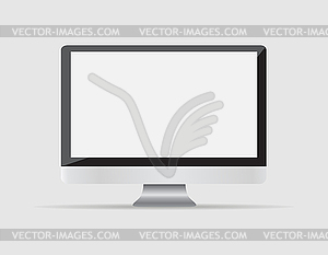 Full HD Computer Monitor with Empty Screen, - vector EPS clipart