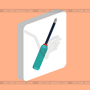 Screwdriver computer symbol - vector clipart