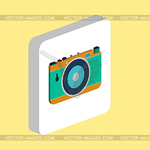 Photo Camera computer symbol - color vector clipart
