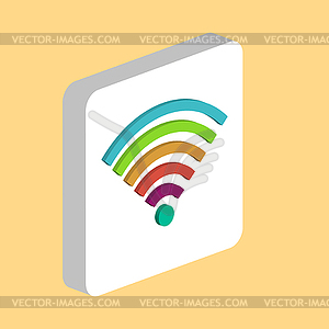 Wireless, WIFI computer symbol - vector clip art