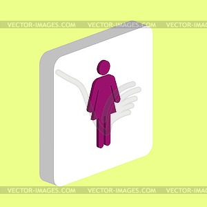 Woman, Female computer symbol - vector image