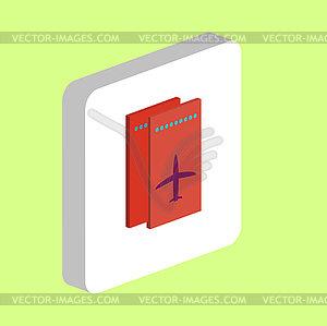 Air Ticket computer symbol - vector EPS clipart