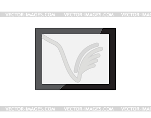 Realistic empty black horizontal picture frame  - vector clipart