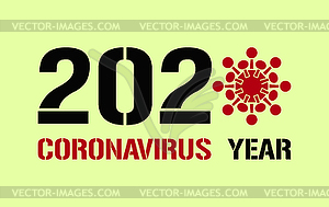 Design calendar for 2020 year. Teme of pandemia - vector clip art