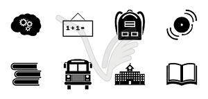 Back to School icon set. Education icons contains - vector clipart