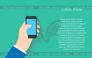 Businessman using smartphone. EPS10 - vector clipart
