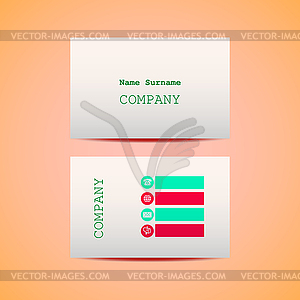 Abstract creative business cards set template. EPS10 - color vector clipart