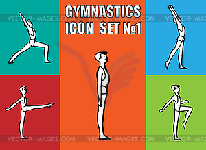 Boy doing morning exercises - vector image