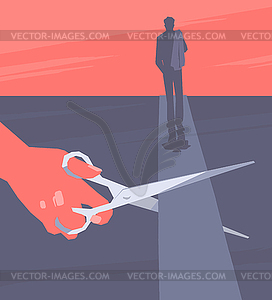 End of relationship - vector clipart