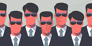 Secret service agents - vector clipart