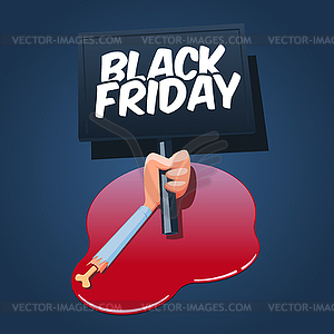 Black Friday concept illustration. - vector EPS clipart