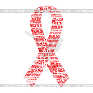 World AIDS day red ribbon - vector image