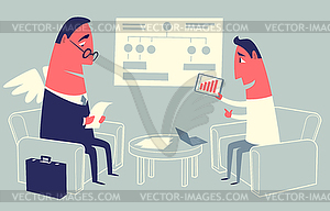 Startup presentation meeting. - vector image