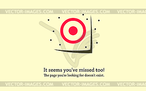 Error Page Target - color vector clipart