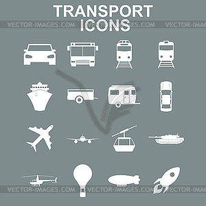 Transportation icons - vector clip art