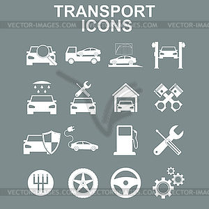 Иконки транспорта - графика в векторном формате
