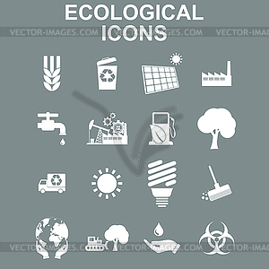 Ecology icons. concept for design - vector clipart