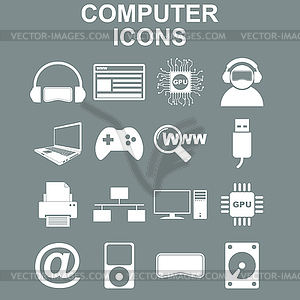 Компьютерные иконки. Концепция дизайна - векторный графический клипарт