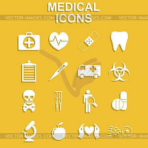 Healthcare and Medical Icon Set - vector image