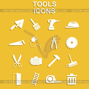 Working tools icon set - royalty-free vector image