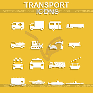 Transportation icons - vector clipart