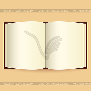 Opened book photo-realistic  - vector clipart