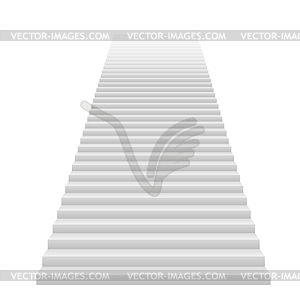 Front view of white staircase  - vector clip art