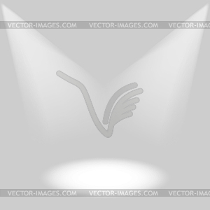 Effects of stage lighting on gray background with - vector EPS clipart