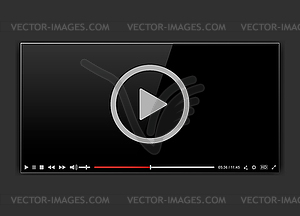 Modern video frame. Video player interface mokup - vector clipart