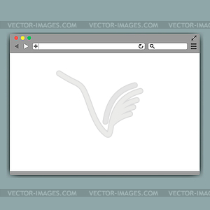 Simple Browser window on blue back ground - vector clipart