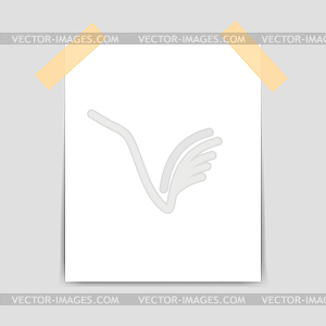 Исправлена белая квадратная бумага и реальная тень, используется для - векторизованное изображение
