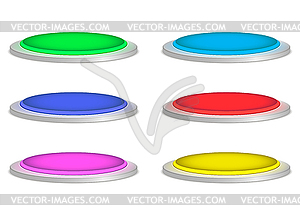 Set 3d podium. 3d Pedestal - vector clip art